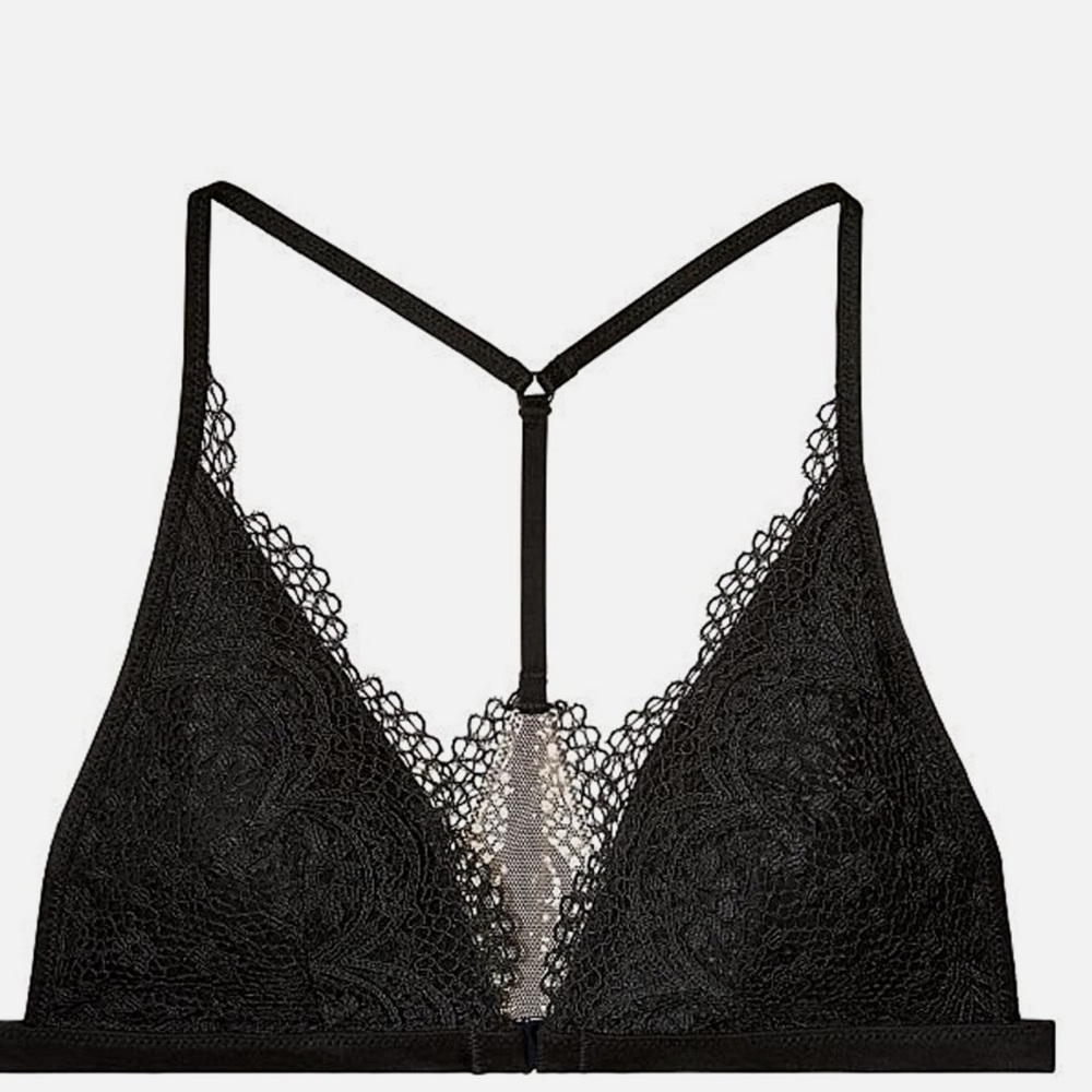 Victoria Secret Black Lace Bralette (Size Small) Body By Victoria
